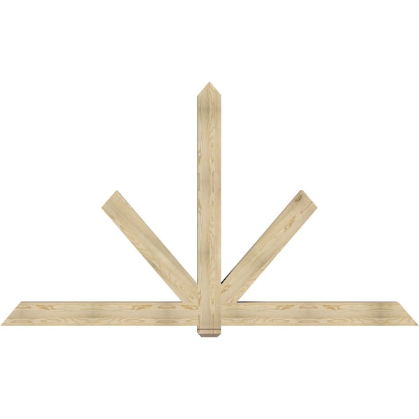 Ekena Millwork Kennewick Rough Sawn Timber Gable Bracket, Douglas Fir, 108"W x 63"H x 6"D x 6"F, 14/12 Pitch GBW108X63X0606KEN00RDF - main